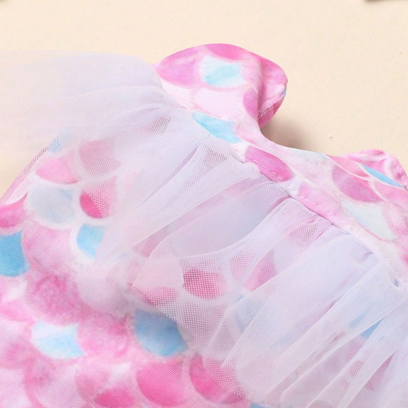 Set 2 Món Áo Liền Quần + Băng Đô Hoa / Nàng Tiên Cá Chụp Ảnh Cho Bé Sơ Sinh