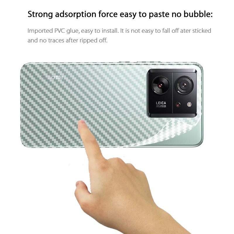 Miếng Dán Mặt Lưng Nhám Sợi carbon Mềm Trong Suốt Chống Trầy Cho xiaomi 13t pro 5g 2023 mi13t 13tpro mi 13t