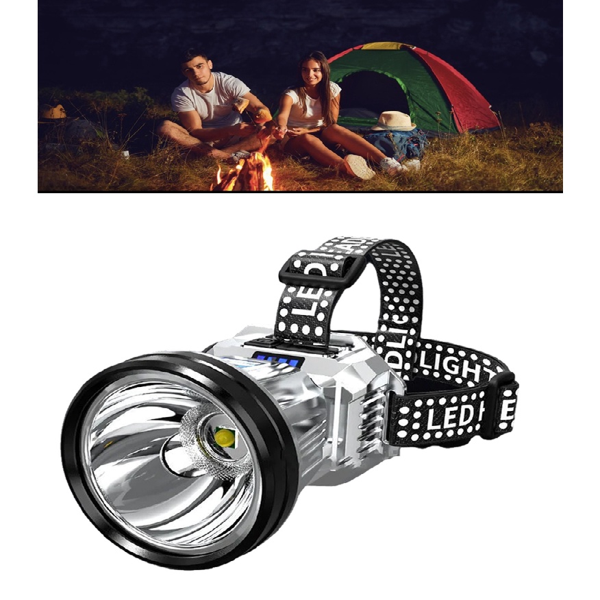 Super Bright Rechargeable High Power LED Headlamp Outdoor Waterproof Camping