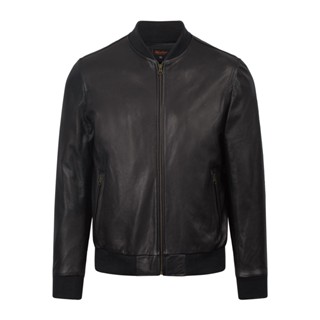 Áo da nam Bomber Jacket Da Cừu, áo da xịn cao cấp Fttleather AD601C