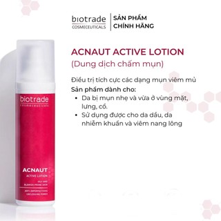 Karmel-lotion chấm mụn sưng viêm biotrade acnaut active lotion 10ml - hàng chính hãng