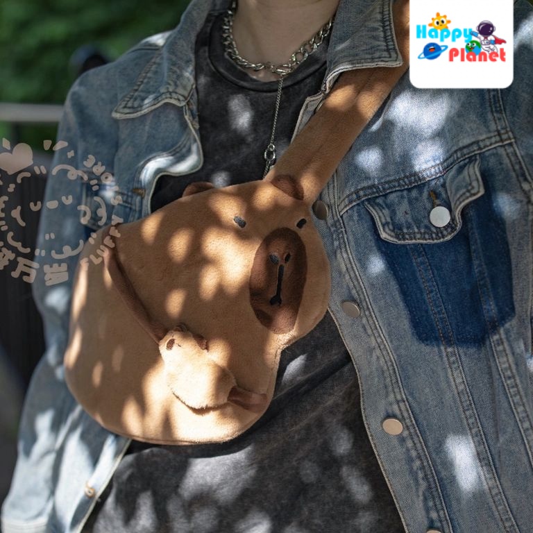 Tiktok capybara merchandise capybara Nhồi Bông Đeo Chéo Ngực Đa Năng Hình Búp Bê capybara Dễ Phối Đồ Làm Quà Tặng Cho Bạn Gái