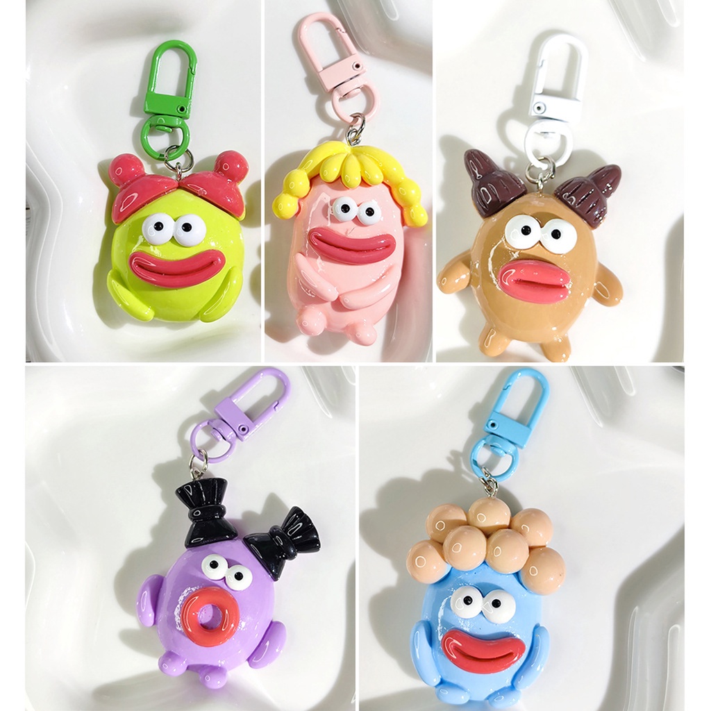 1 Móc Khóa Hình Đôi Môi Quái Vật Miệng To Dễ Thương 7cm