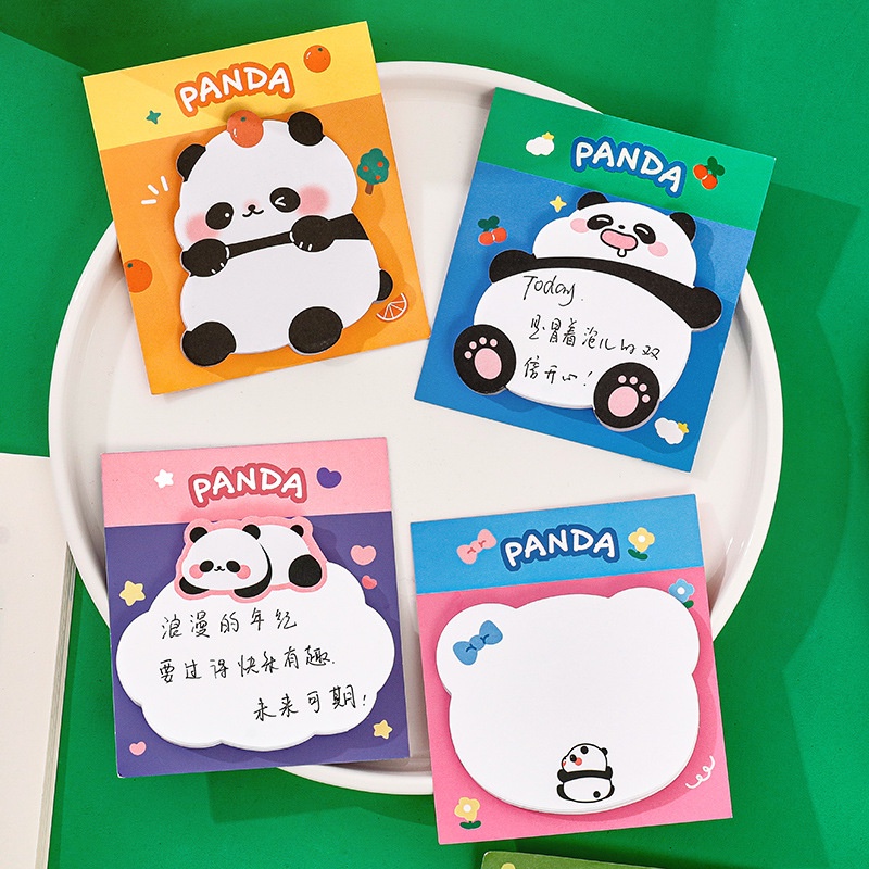 Giấy nhớ ghi chú hình chú gấu trúc PANDA xinh xắn dễ thương, note gấu trúc cute nhiều sắc màu
