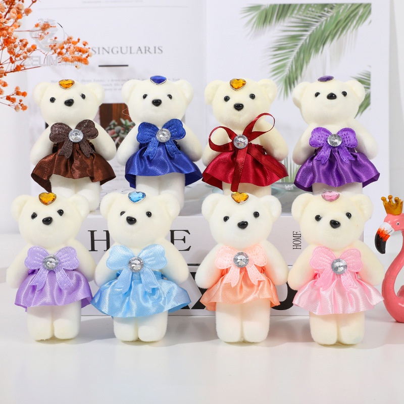 Móc Khóa Hình Gấu Teddy Mini 11cm Dễ Thương