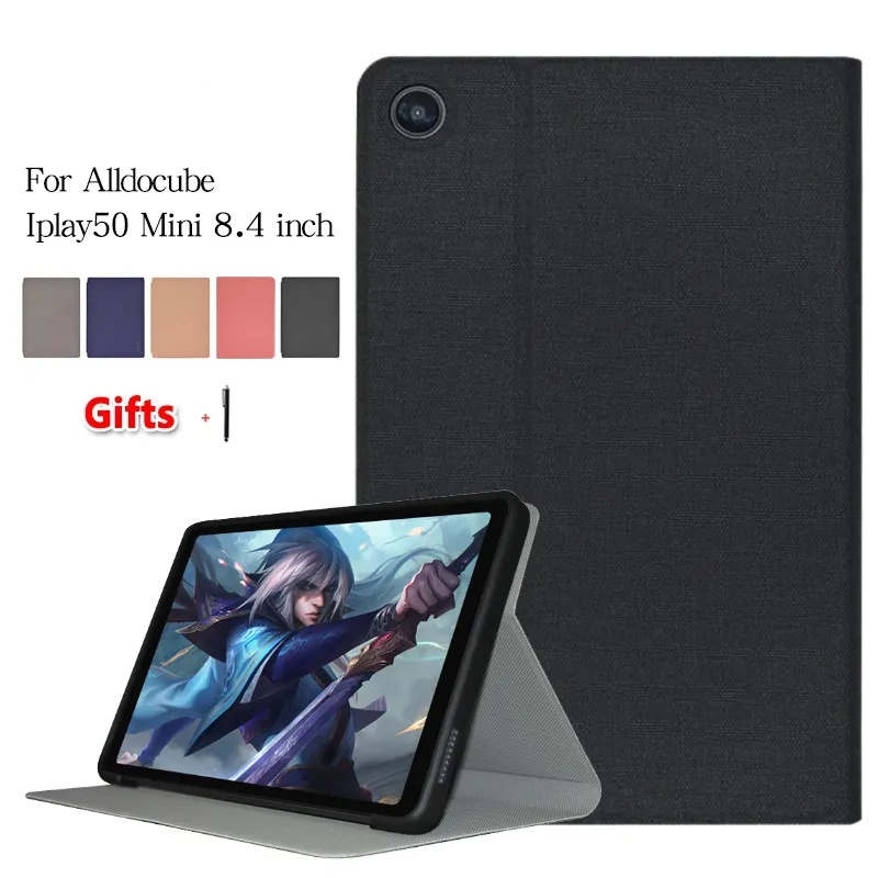 Dành Cho Alldocube iplay 50 Mini Pro Case 2023 Đứng Da PU Bảo Vệ Cove Cho Cube Iplay 50 Mini 8.4 inc