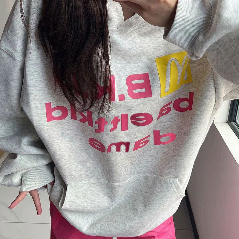 Hanlu Áo sweatshirt dopamine Dáng Rộng Đa Năng Thời Trang Mới Cho Nữ