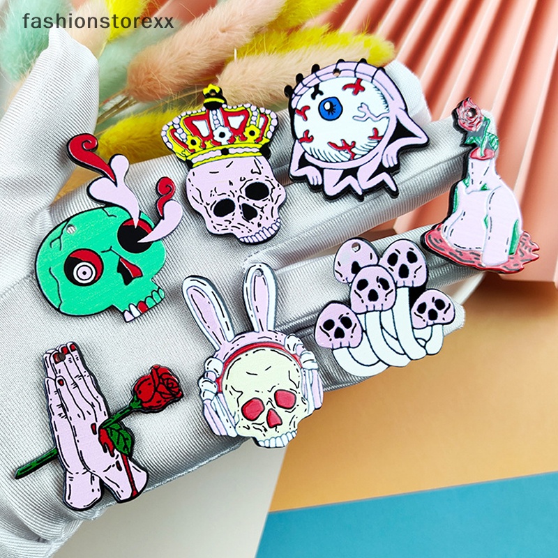 Móc Khóa Hình Đầu Lâu / Đầu Lâu / Thỏ / Cây Nấm Thời Trang halloween Vui Nhộn vvn