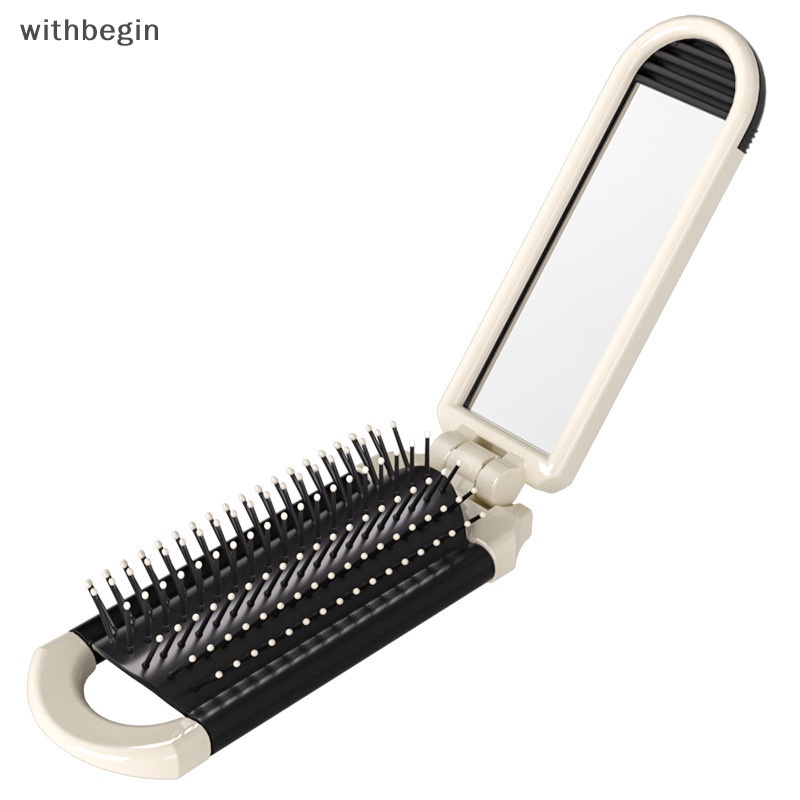 Lược Chải Tóc mini Mát Xa Da Đầu Chống Tĩnh Điện Tích Hợp Gương Soi Tiện Lợi