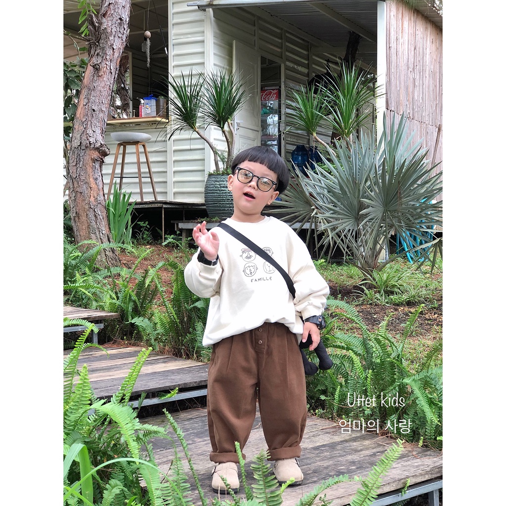 QUẦN KAKI PHONG CÁCH HÀN QUỐC DÁNG BAGGY PHÙ HỢP CHO BÉ GÁI VÀ BÉ TRAI 6336