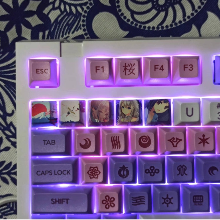 Set 5 Bàn Phím Cơ r4 Họa Tiết anime Độc Đáo