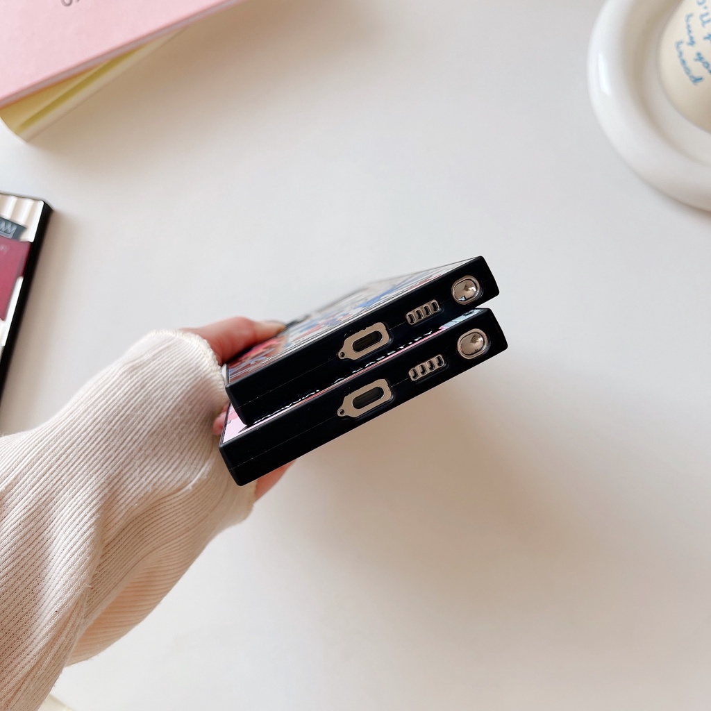 Bao Da Điện Thoại Cứng Tráng Gương Hình basquiat Cho samsung galaxy s22 s23 plus ultra s23 ultra s23 ultra s23 Ốp