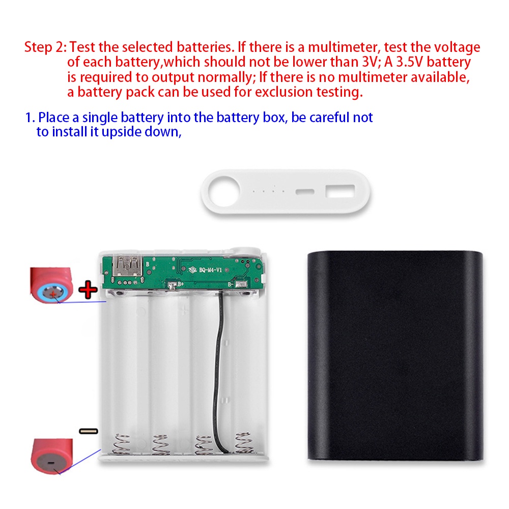 Vỏ Pin Sạc Dự Phòng Tự Hàn 4 * 18650 18650