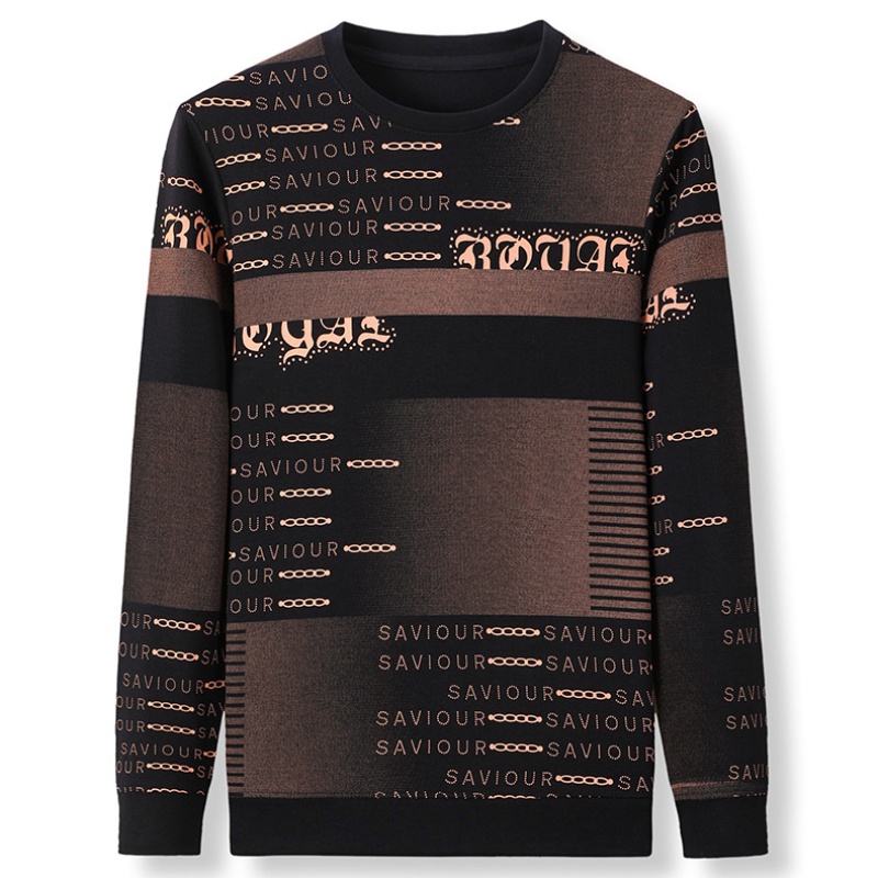 Áo Thun Dài Tay Cổ Tròn Dáng Rộng In Họa Tiết Thời Trang Chất Lượng Cao Cho Nam