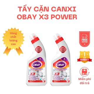 Tẩy cặn canxi OBAY tẩy vòi inox, vách kính, bồn sứ, gạch men siêu sạch an toàn tiện lợi gương soi. Chai 450ml