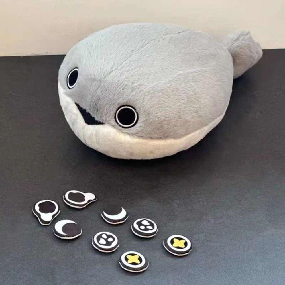 Đồ chơi nhồi bông MMULCK mềm mại hình động vật biển sacabambaspis đeo mặt nạ mắt