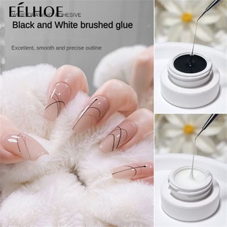 Keo Dán Móng Màu Trắng Đen Phong Cách Nhật Bản