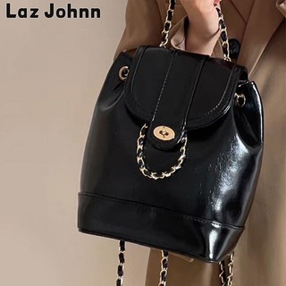 Lz johnn ba lô đeo vai cỡ lớn phối dây xích đa năng phong cách hàn quốc