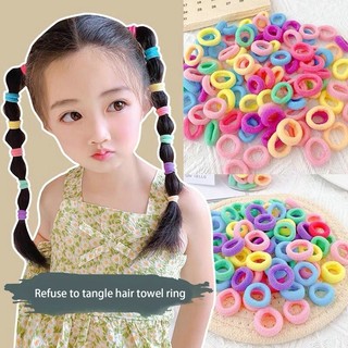 Set 100 dây thun buộc tóc nhiều màu dễ thương cho bé gái