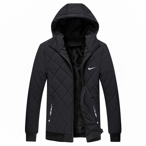 Áo Khoác nike Có Mũ Trùm Đầu Chất Liệu cotton Dày Dặn Họa Tiết Thêu Kim Cương Cho Nam
