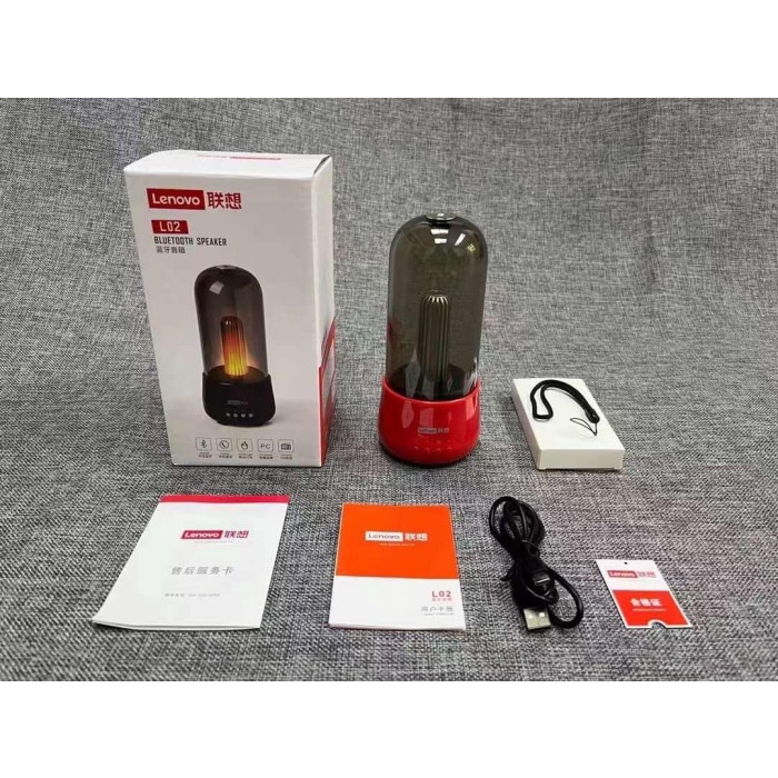 Loa bluetooth Không Dây lenovo l02 mega 50 Có Đèn Led Chất Lượng Cao âm thanh siêu trầm