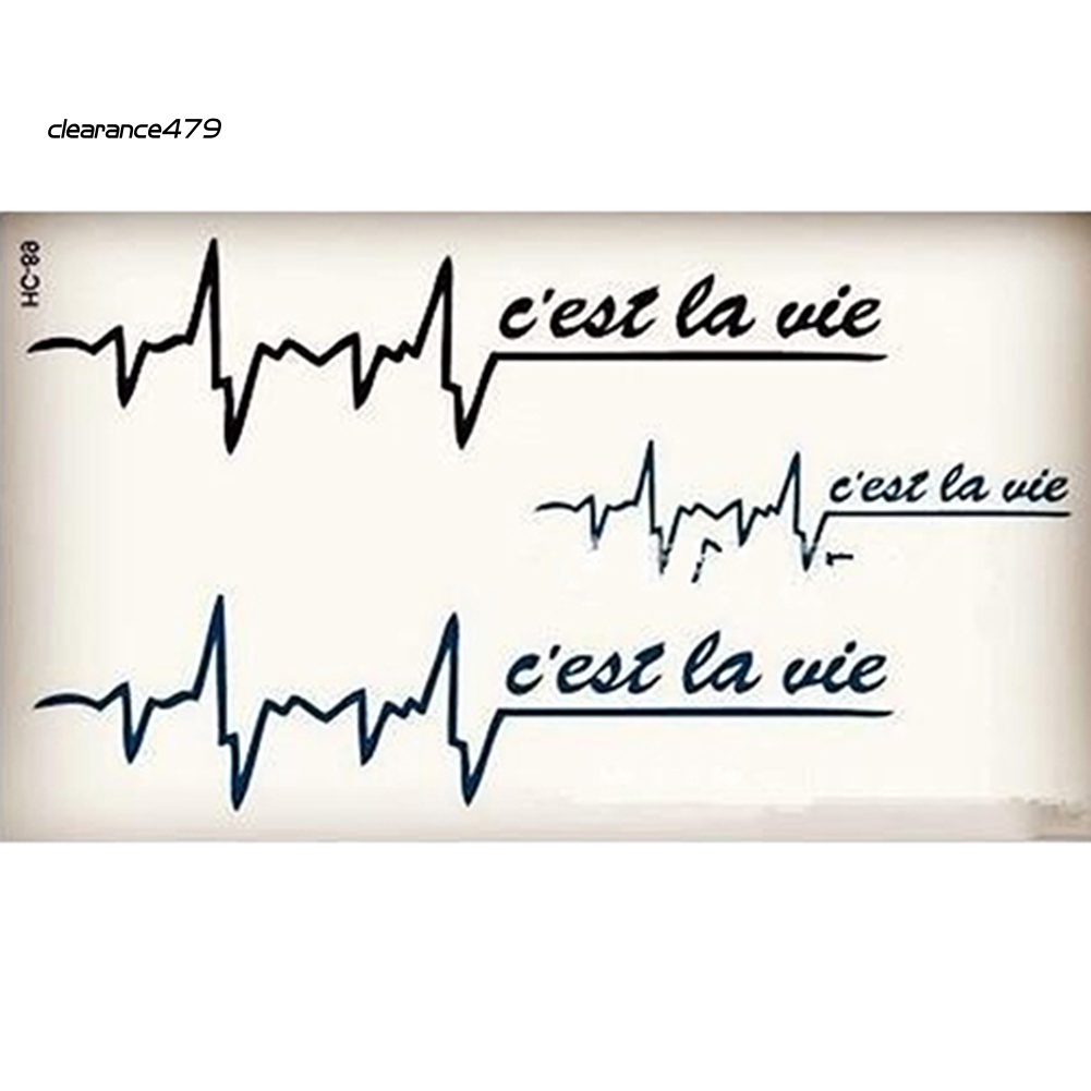 Bộ 2 Hình Xăm Dán Tạm Thời Chống Nước Hình Chữ Cái Tiếng Anh 479