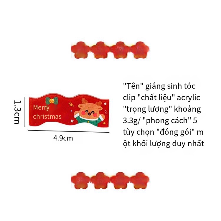 Giáng sinh trang trí kẹp tóc trẻ em Giáng sinh quà tặng nhỏ hoạt hình kẹp acrylic tóc mái kẹp tóc