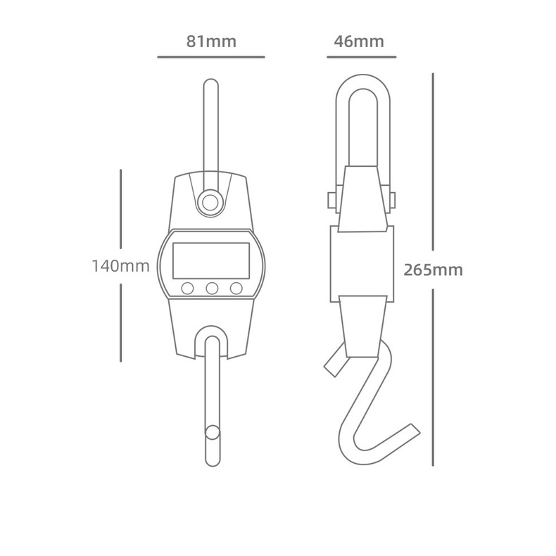 Cân móc treo điện tử công nghiệp 300kg KHALIK OCS-L, cân cần trục, cần cẩu cho nhà xưởng công nghiệp di động