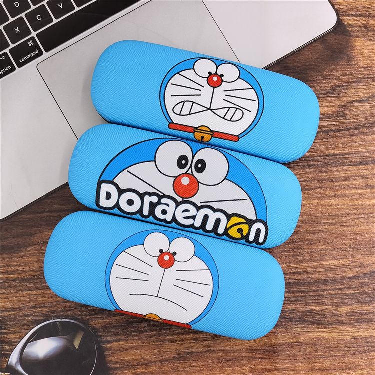 Hộp Đựng Mắt Kính Hình Mèo Máy doraemon Hoạt Hình Màu Xanh Dương Dạng Nén Nhỏ Gọn Giá Trị Cao ins Cho Bé Trai Và Bé Gái