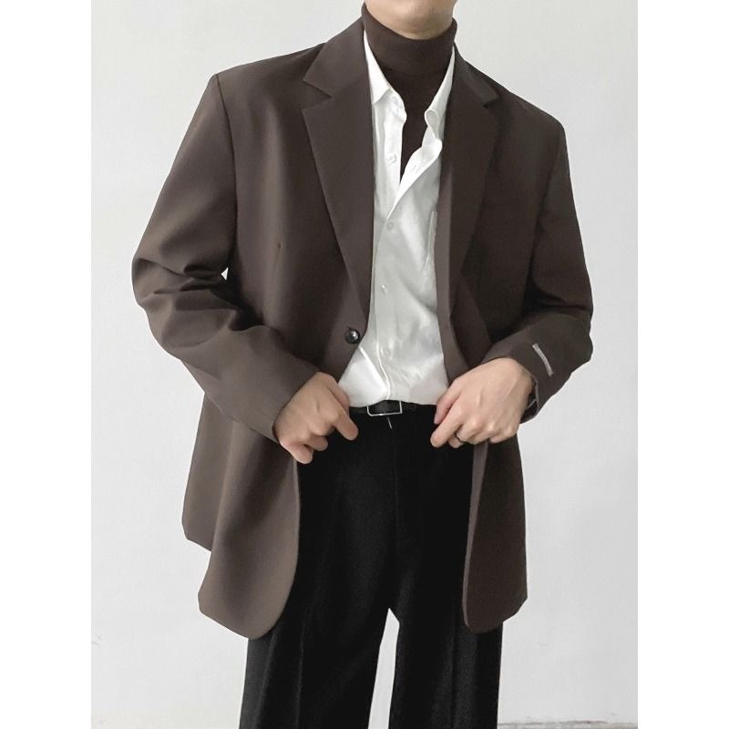 Áo Khoác Vest Dáng Rộng Thiết Kế Trẻ Trung Lịch Lãm Cho Nam