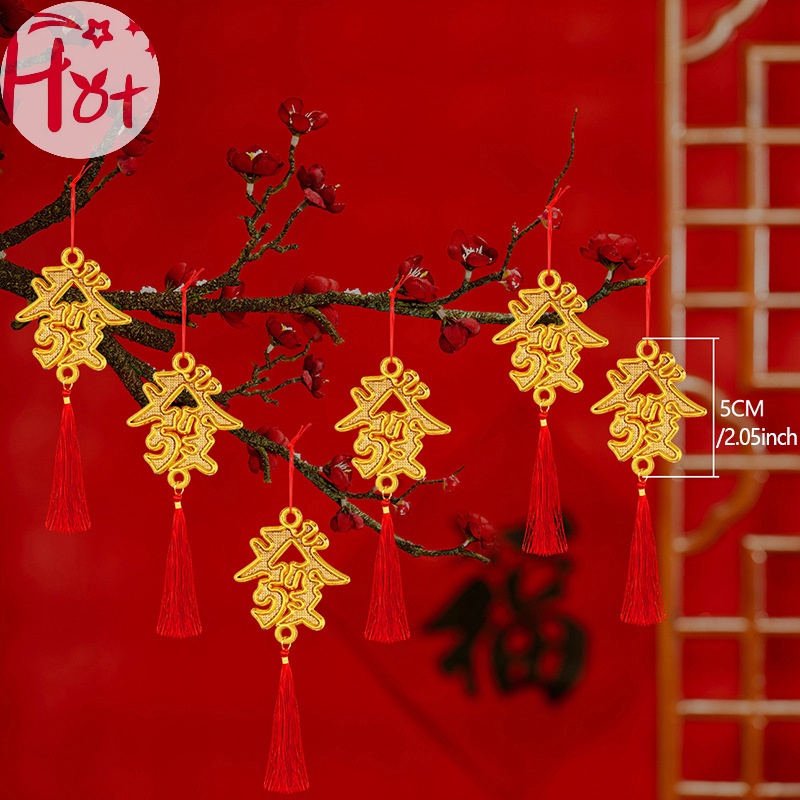 Jr Set 6 / 10 Phụ Kiện Trang Trí Năm Mới Phong Cách Trung Hoa