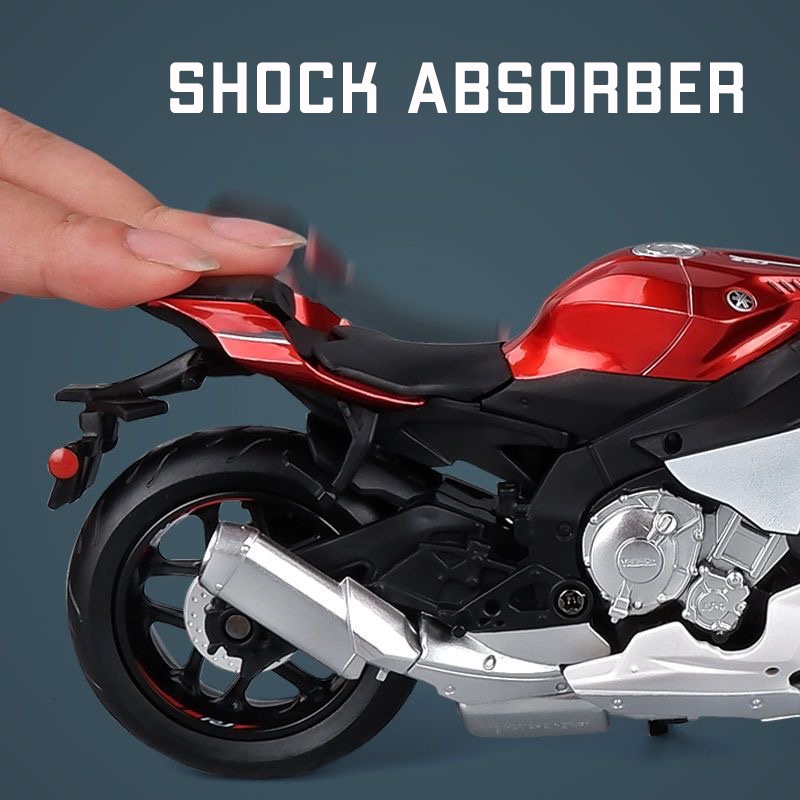 Mô Hình Xe Mô Tô Yamaha YZF-R1 Bằng Hợp Kim Tỉ Lệ 1: 12 tặng ô tô
