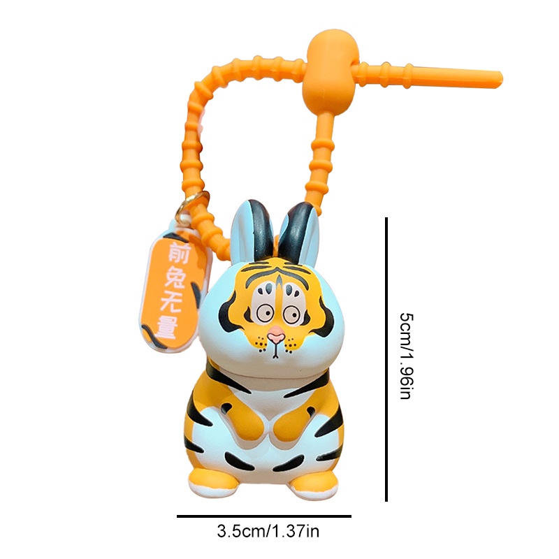 Hoạt Hình Móc Khóa Hình Hổ "I 'M not a fat tiger" Đáng Yêu