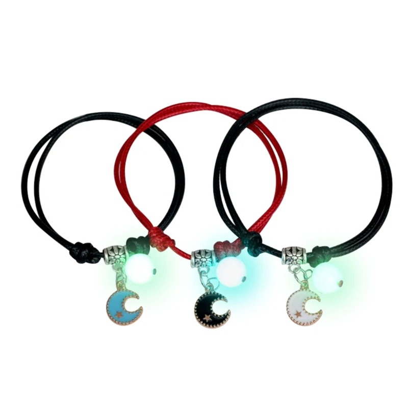 Set 3 Vòng Tay Tình Bạn Màu Trắng / Đen Xỏ Hạt