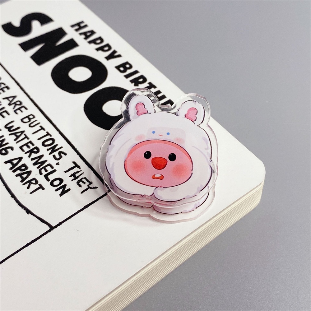 1 Kẹp Giấy Hai Mặt Acrylic Loppy Sổ Tay Kiểm Tra Giấy Ghi Chú Kẹp Văn Phòng Phẩm