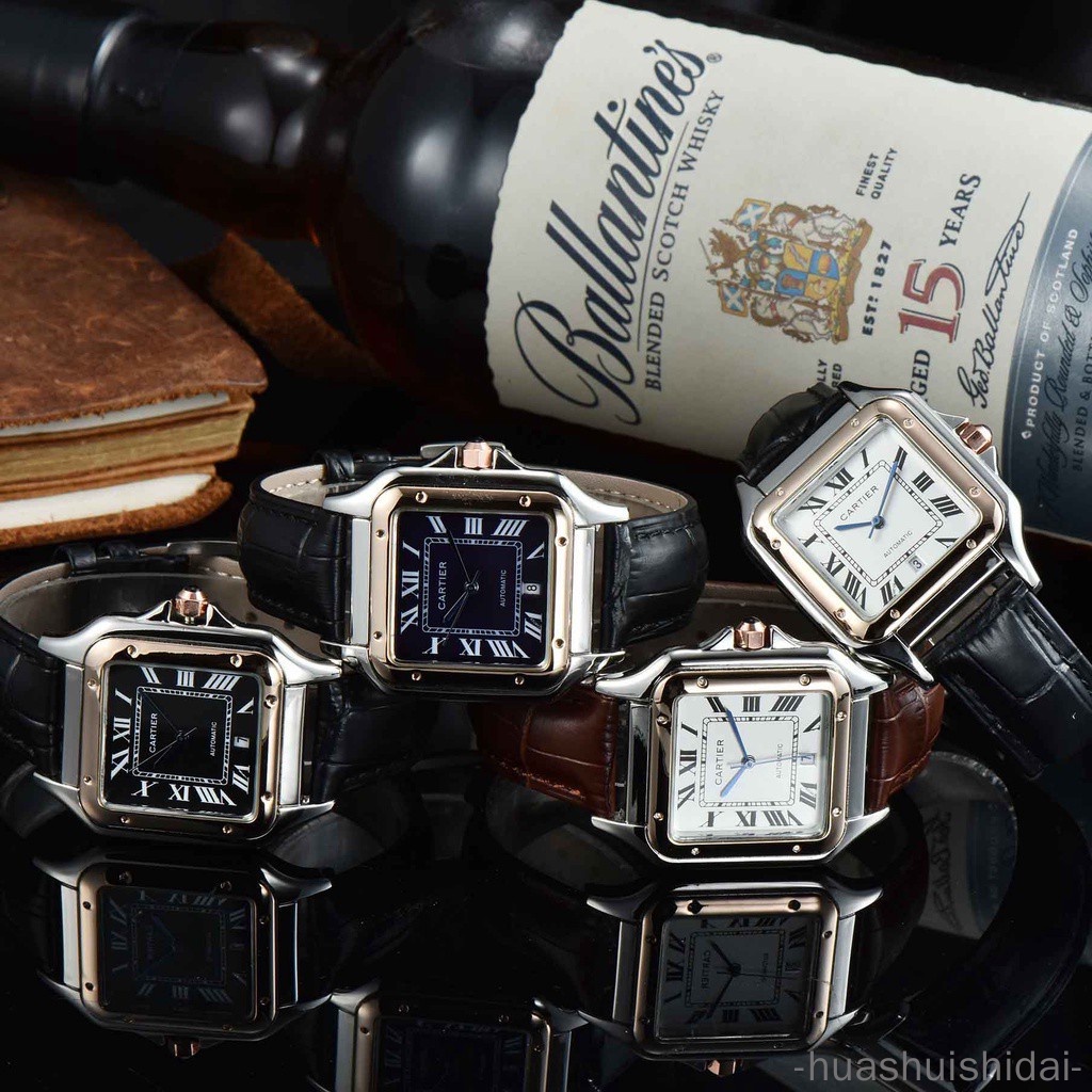 Đồng Hồ Đeo Tay Máy quartz Dây Da Thời Trang Lịch Lãm Cho Nam