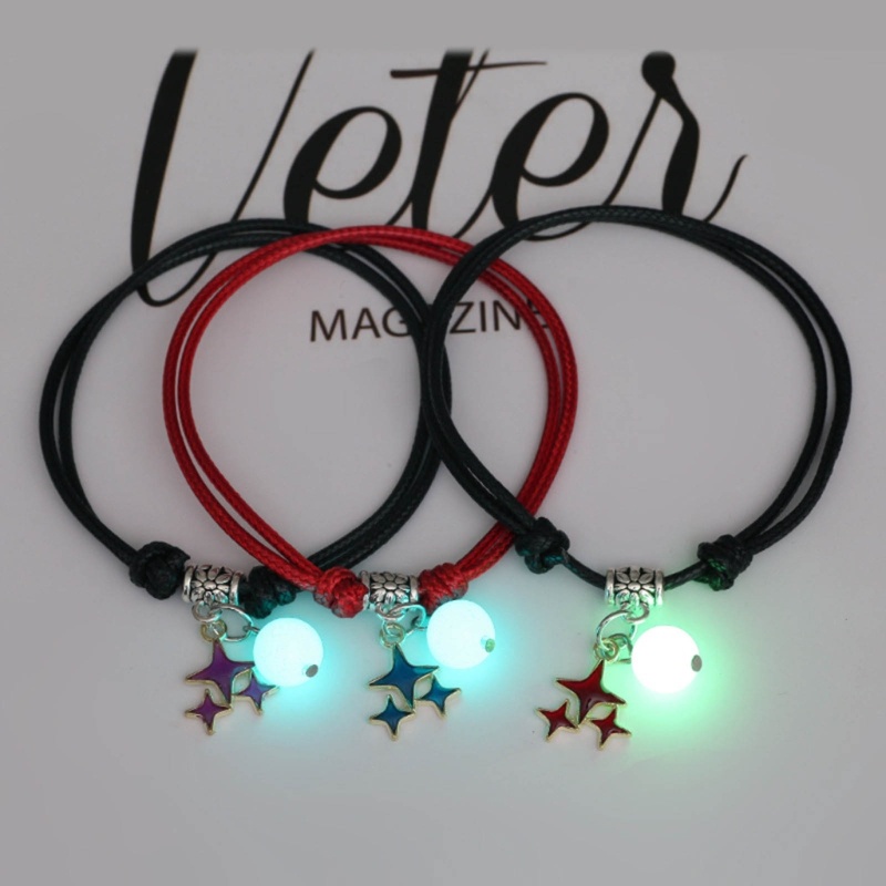 Set 3 Vòng Tay Tình Bạn Màu Trắng / Đen Xỏ Hạt