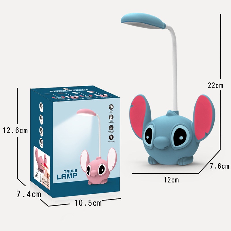 SADA Đèn Ngủ Để Bàn Hình stitch Dễ Thương Có Thể Sạc Lại