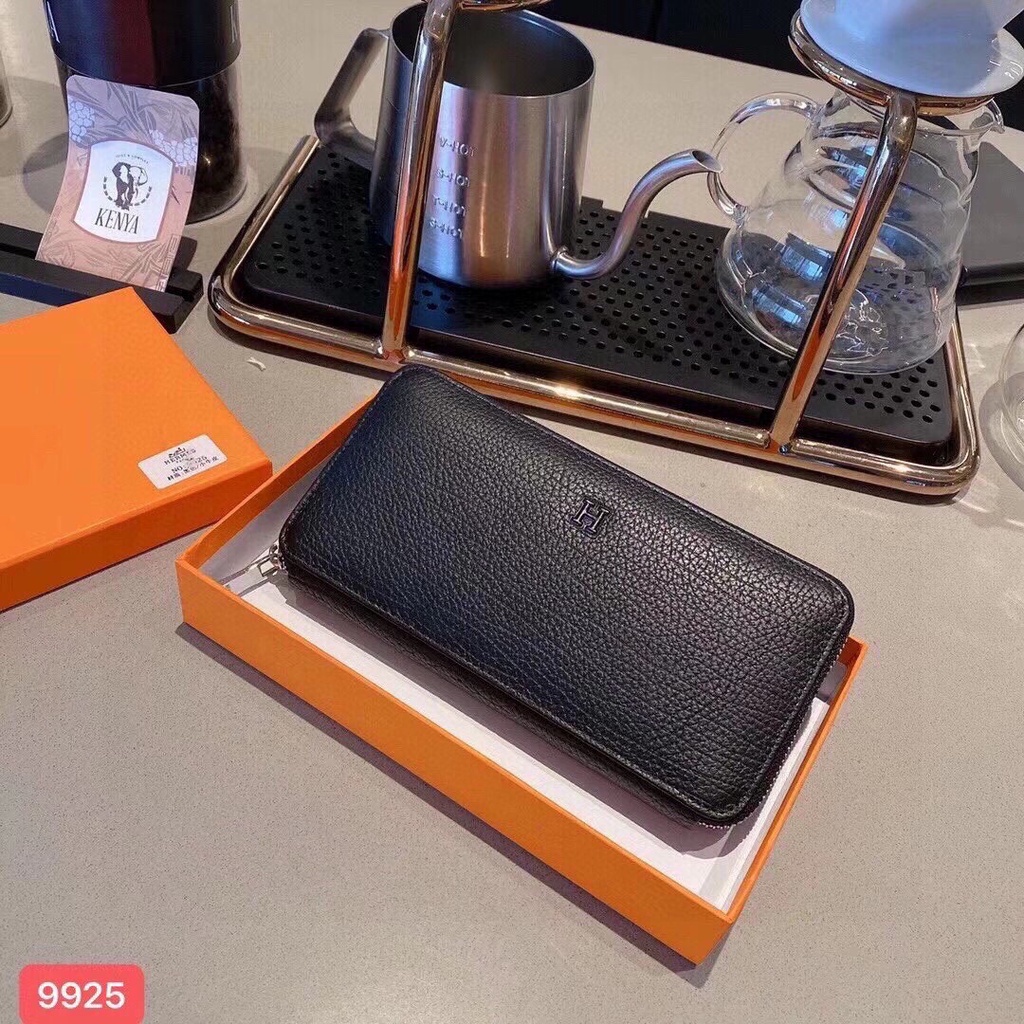 Hermès New wallet men's and women's same genuine leather multi-layer multiple card slots cowhide wallet handbag