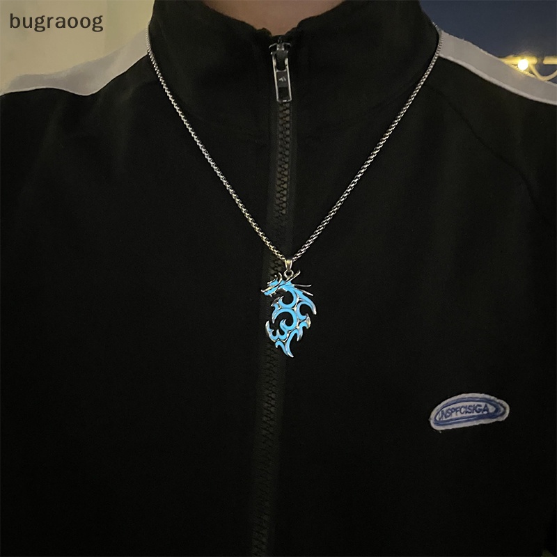 Vòng cổ Mặt Hình Rồng Phát Sáng Trong Bóng Tối Phong Cách punk Hip Hop Cá Tính Cho Nam Và Nữ