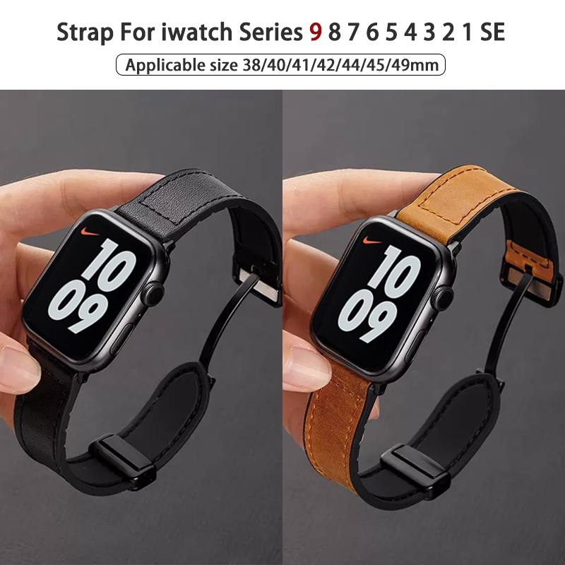 Da Dây Đeo Silicon Từ Tính Thay Thế Chuyên Dụng Cho iwatch series 9 8 7 se 6 5 4 3 ultra apple watch 40mm 44mm 41mm 45mm 49mm