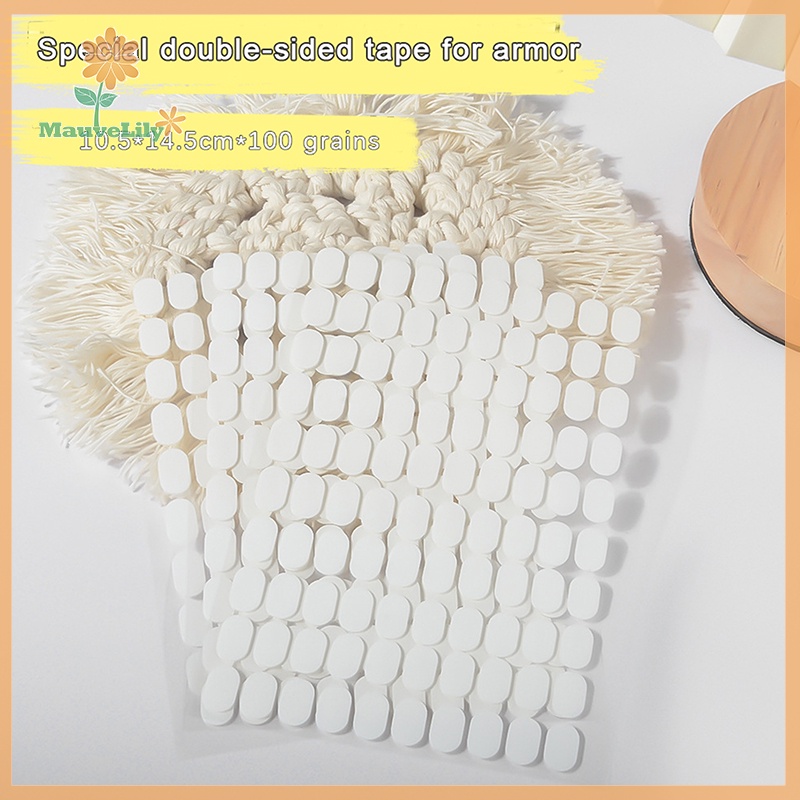 Set 100 Băng Keo Hai Mặt Bằng acrylic Trong Suốt Dùng Trưng Bày Móng Nghệ Thuật