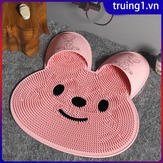 Miếng lót bàn chải chân chống trơn trượt chân chà tắm rửa bàn chải máy mát xa chân bụi chân chà thảm truing1