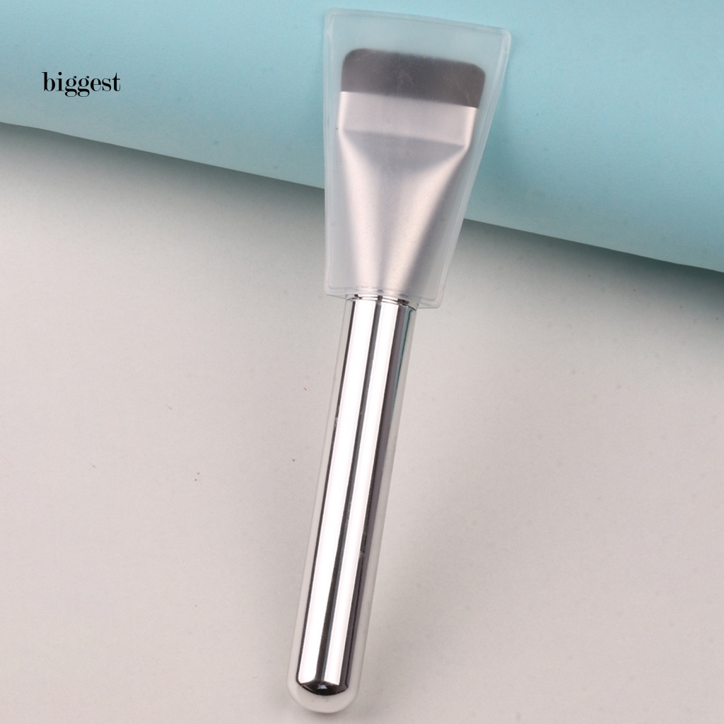 Bgt Cọ Trang Điểm Mạ Điện Tay Cầm Bằng silicone Với Vỏ Màu Bạc Cho Kem Nền Không Có Nắp Đậy