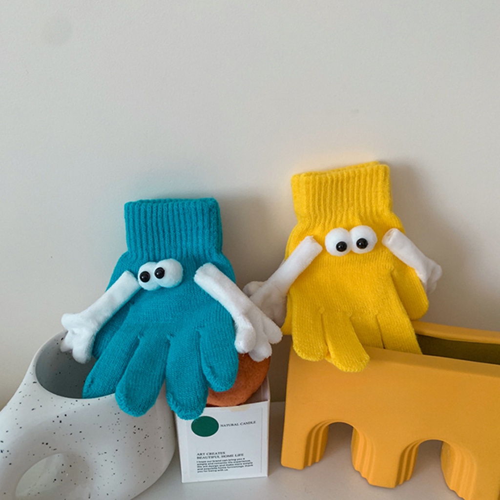 Găng Tay Giữ Ấm Mùa Thu Đông Hình Cá Mập Hoạt Hình Dễ Thương Có Nam Châm Giữ Ấm Tay Cho Bé Trai Và Bé Gái