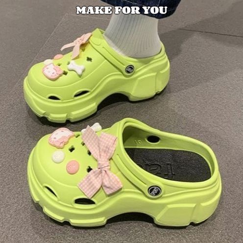 MY dép cross bánh mì dép dép bánh mì nữ Phóng khoáng Đế linh hoạt Hợp thời Cá tính B21H0K9 43Z231026