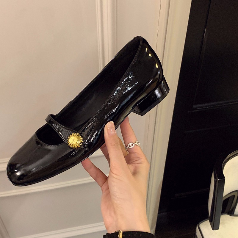 Giày Búp Bê Gót Thấp Mũi Tròn Thời Trang Nữ