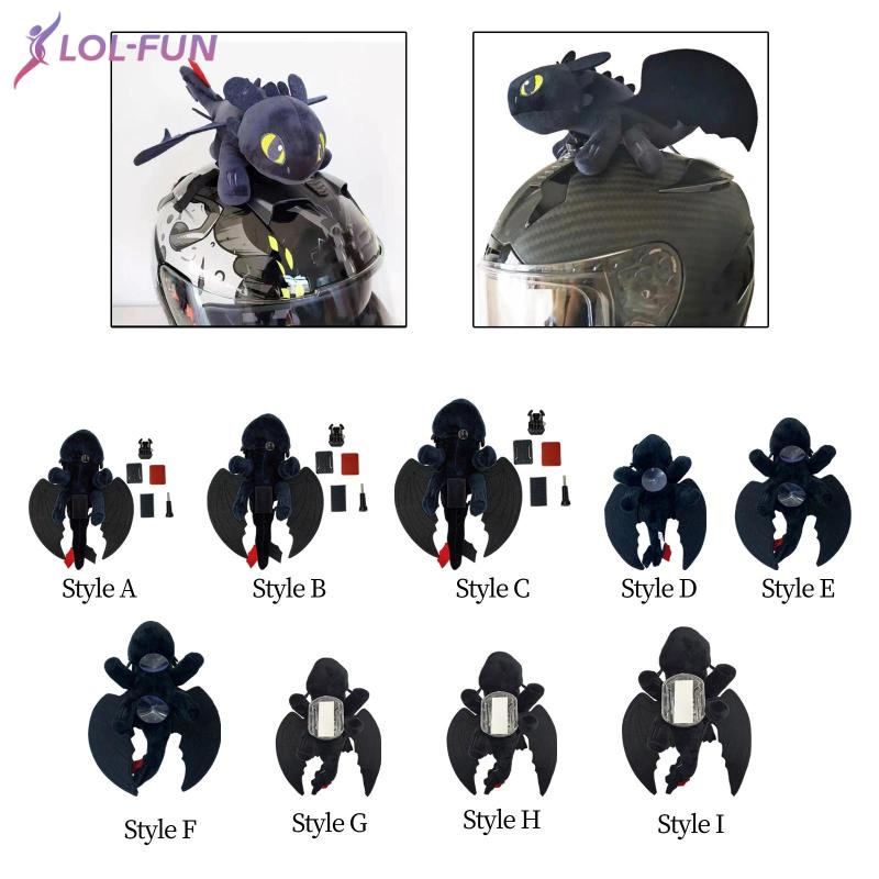Búp bê trang trí ô tô/ xe máy IUIU thiết kế rồng đen Toothless How To Train Your Dragon