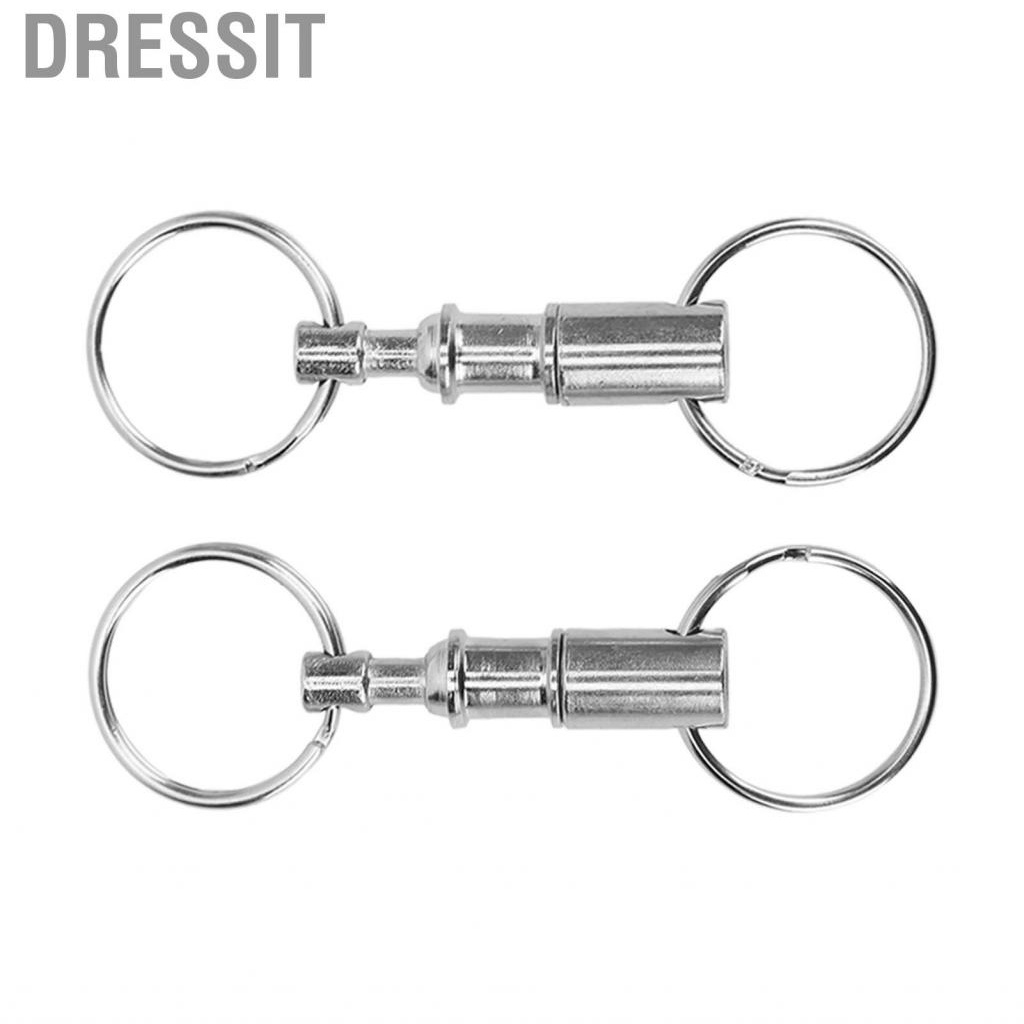 Dressit Dual Quick Release Keyring  Double Split Ring Key for Belt