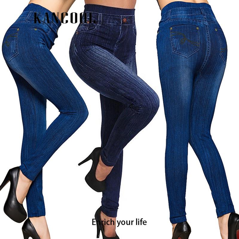 Quần legging KANCOOL giả jean thời trang cho nữ